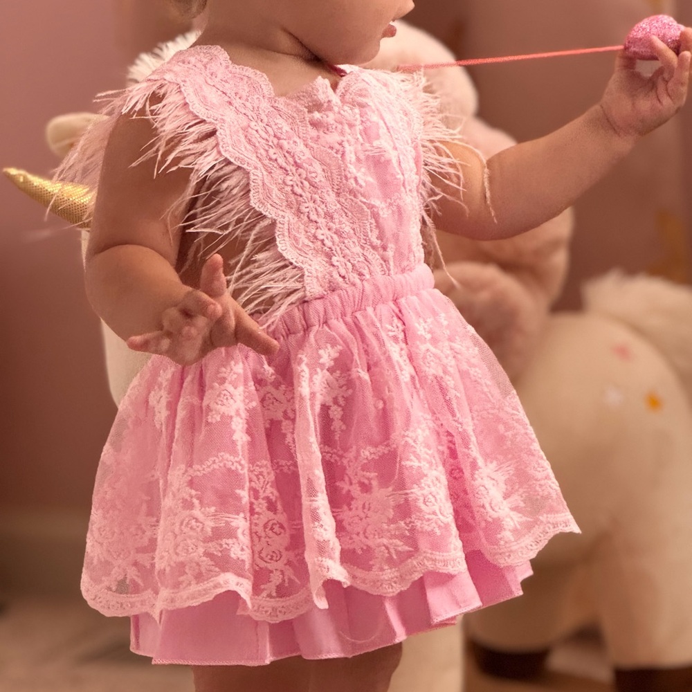 Pink Lace Baby Dress
